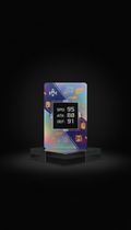 AR interactive trading card with real-time stats