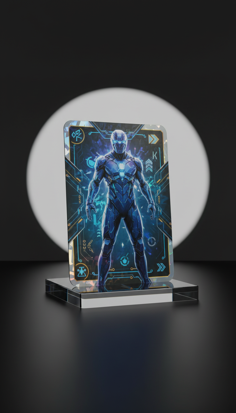 Holographic esports athlete trading card